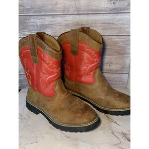 Buckaroo Red Itasca Women's Size 4 Western Cowgirl Boots Slip Resistant Soles‎